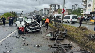 Rizede feci kaza: 1 ölü, 7 yaralı