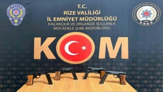 Rizede kaçak silah operasyonu