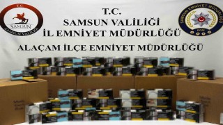 Samsunda 50 bin adet dolu makaron ele geçirildi