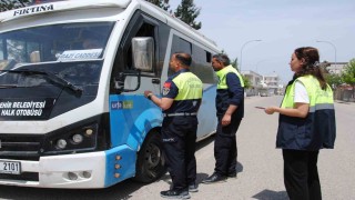 Şanlıurfada toplu taşıma araçları denetlendi