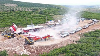 Saruhanlıda ayda 26 bin ton mıcır üretilecek tesis açıldı