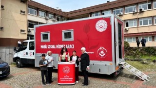 Sinopta Mobil Sosyal Hizmet Aracı sahada