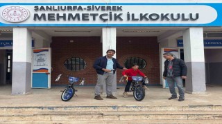 Siverekte çevreye duyarlı öğrenciler bisikletle ödüllendirildi