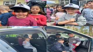 Tomarzada minik öğrencilere trafik eğitimi