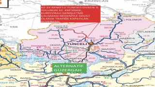 Tunceli-Ovacık yolunda kontrollü patlatma