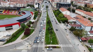 Türkiyenin geçiş güzergahı Yozgatta bayram trafiği yoğunluğu