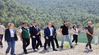 Vali Sözer Soğucakpınar Barajında incelemelerde bulundu