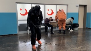 Van Geri Gönderme Merkezinde KBRN tatbikatı yapıldı