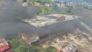 Yaklaşan çay sezonu öncesinde çay fabrikasında yangın tatbikatı