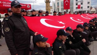 Yozgatta bayrak yürüyüşü coşkuyla gerçekleştirildi