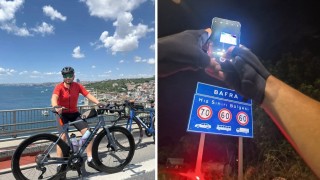 814 kilometre pedal çevirip akrabalarını ziyaret ediyor