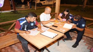 Aksuda zabıta ekiplerinden dilenci denetimi