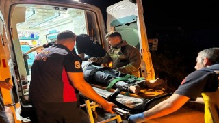 Antakyada dereye uçan motosikletin sürücüsü yaralandı