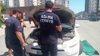 Araçların motoruna giren kedi, itfaiyeyi seferber etti