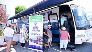 Aydın Büyükşehir Belediyesi Mobil Halk Ege Et aracına Didimde yoğun ilgi