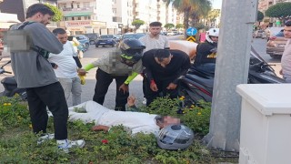 Aynı kavşakta bir saat arayla iki ayrı motosiklet kazası: 2 yaralı