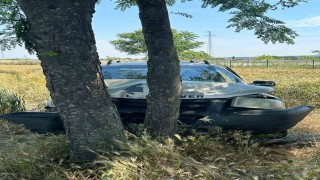 Babaeskide ağaçlara çarpan otomobilin sürücüsü yaralandı