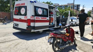 Bafrada motosiklet sürücüsü yaralandı