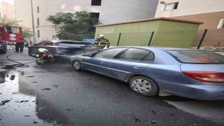 Batmanda park halindeki otomobilde çıkan yangın söndürüldü