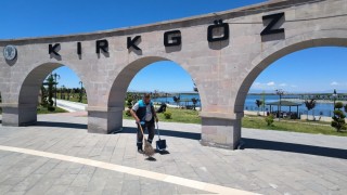 Battalgazi Belediyesinden Kırkgöz Sahil Parkında temizlik çalışması