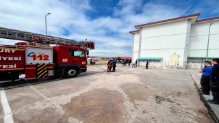 Bayburt Açık Ceza İnfaz Kurumunda yangın tatbikatı yapıldı