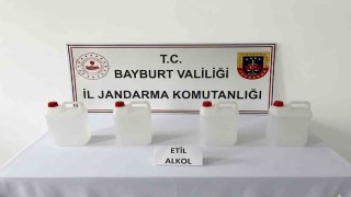 Bayburtta 20 litre etil alkol ele geçirildi