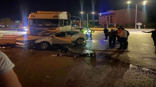 Bayburtta tır cipe çarptı: 1 yaralı