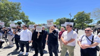 Beyazıt Meydanında kruvaziyer gemisi protesto edildi