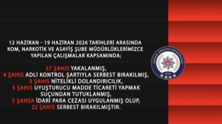 Bingölde bir haftada 37 şüpheli yakalandı