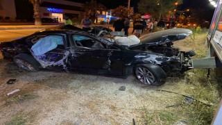 Bodrumda takla atan otomobildeki 3 kişi yaralandı