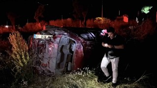 Boluda kontrolden çıkan otomobil takla attı: 2 yaralı