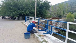 Bozdoğan Belediyesinden Kazanderede korkuluk ve tel örgü çalışması