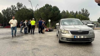 Burdurda motosiklet ile otomobil çarpıştı: 1 yaralı