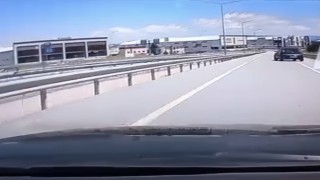Bursada geri geri gelen sürücü tehlike saçtı