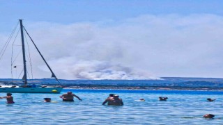 Çeşmede çöplükte çıkan yangın makilik alana sıçradı