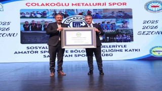 Çolakoğlu Metalurji Spor Kulübüne KASKFden başarı plaketi