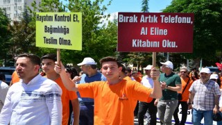 Çorumda bağımlılığa karşı farkındalık yürüyüşü