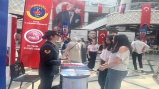 Çorumda Jandarma stantlarına vatandaşlardan büyük ilgi
