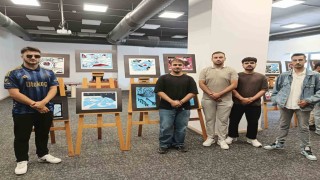 Çorumda öğrencilerin eserleri sanatseverlerle buluştu