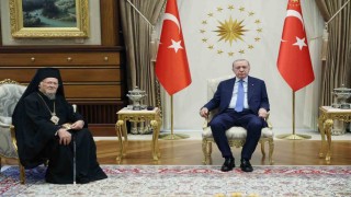 Cumhurbaşkanı Erdoğan, Fener Rum Patriği Bartholomeosu kabul etti