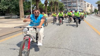 Denizlide pedallar sağlıklı yaşam için çevrildi