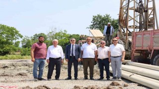 Dikmeli Köyünde içme suyu için sondaj çalışmaları sürüyor