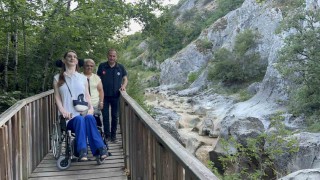 Dünyanın en uzun boylu kadını Kastamonuda Horma Kanyonunu gezdi