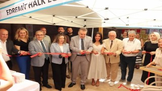 Edremit'te kursiyerlerin el emeği göz nuru ürünleri sergilendi