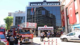 Efeler Belediyesinde yangın paniği