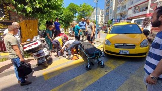 Efelerde yolun karşısına geçmek isteyen kadına taksi çarptı: 1 yaralı