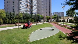 Elazığda yeşil alanlarda düzenleme çalışmaları sürüyor