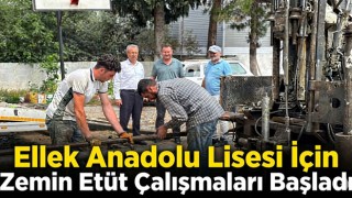Ellek Anadolu Lisesi İçin Zemin Etüt Çalışmaları Başladı