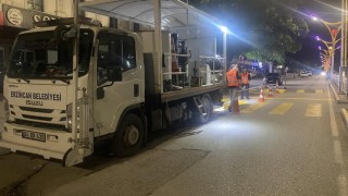 Erzincanda yaya geçitleri yenileniyor