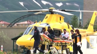 Erzurumda zamana karşı yarış: Kalp krizi geçiren hasta ambulans helikopterle hastaneye yetiştirildi